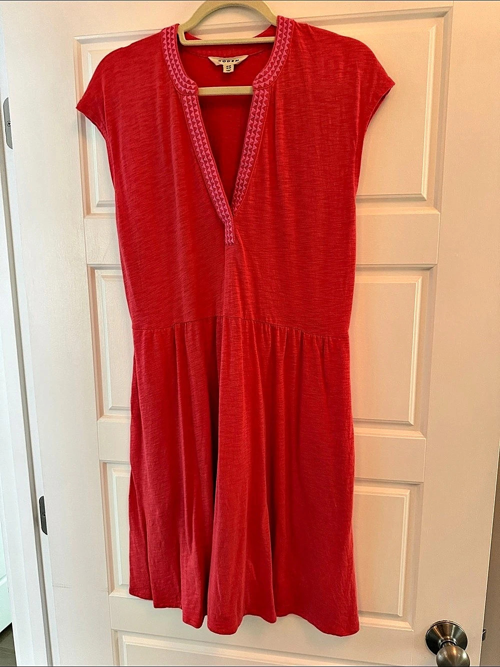 Boden Chloe Jam Dress Coral Dress Large